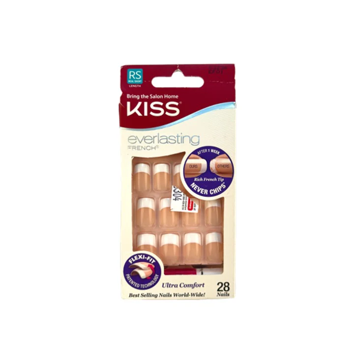 Kiss Everlasting French 28 Nails Real Short Length EF01 53236 – Beauty Outlet