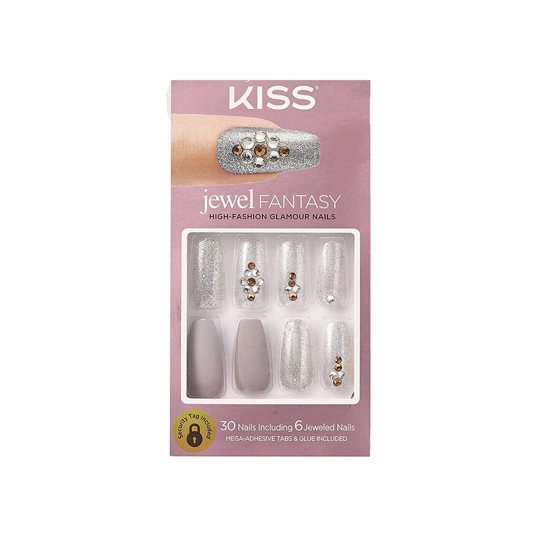 Kiss Jewel Fantasy 30 Nails Silver Jewel 69112 – Beauty Outlet