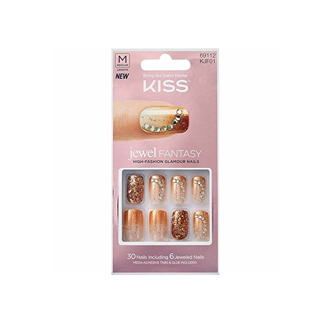 Kiss Jewel Fantasy Nails Bronze Jewel 69112 – Beauty Outlet