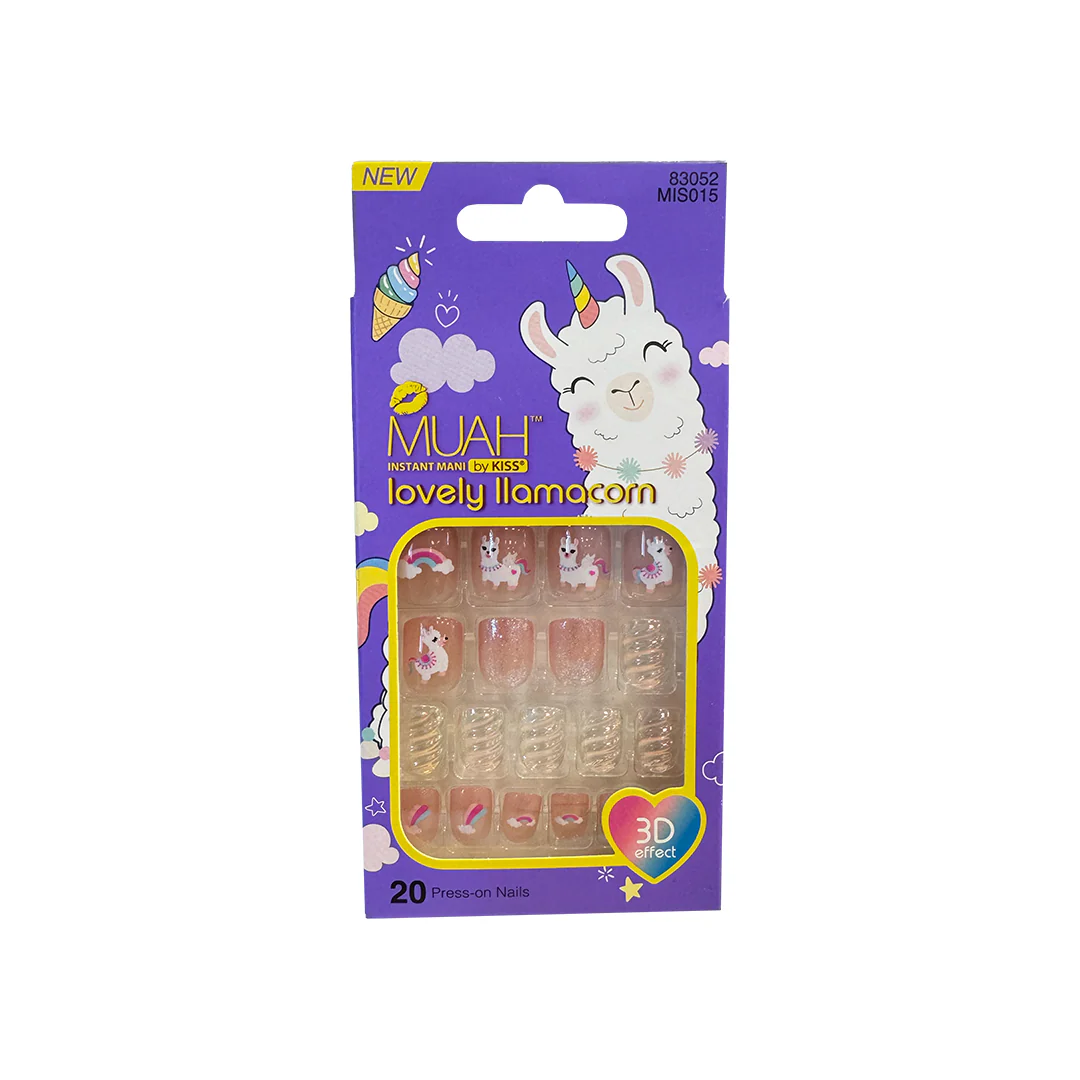 Kiss Muah Lovely Llamacorn 20 3D Nails – Beauty Outlet