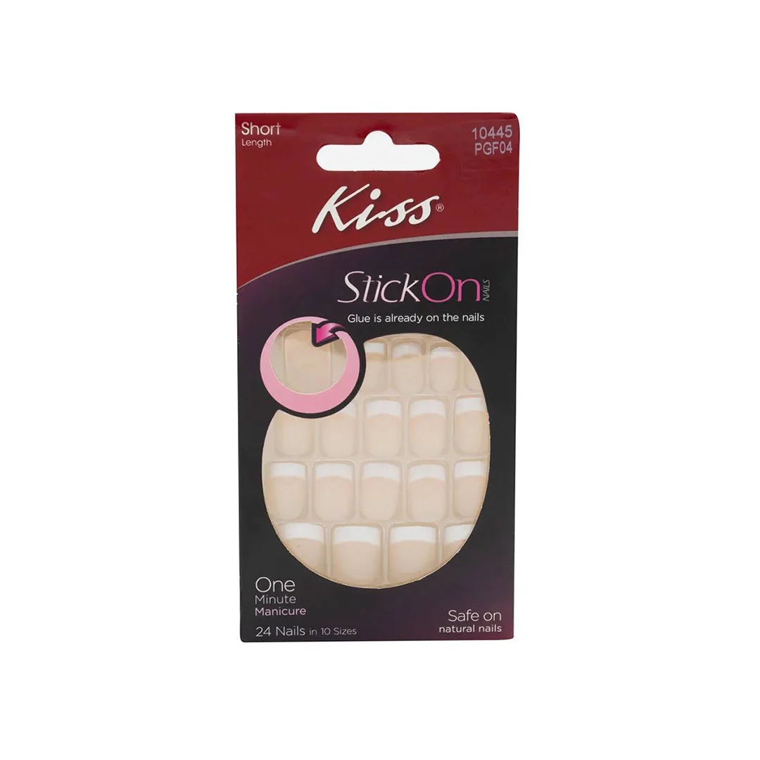 Kiss Stick On 24 Short Length Nails 10445 – Beauty Outlet