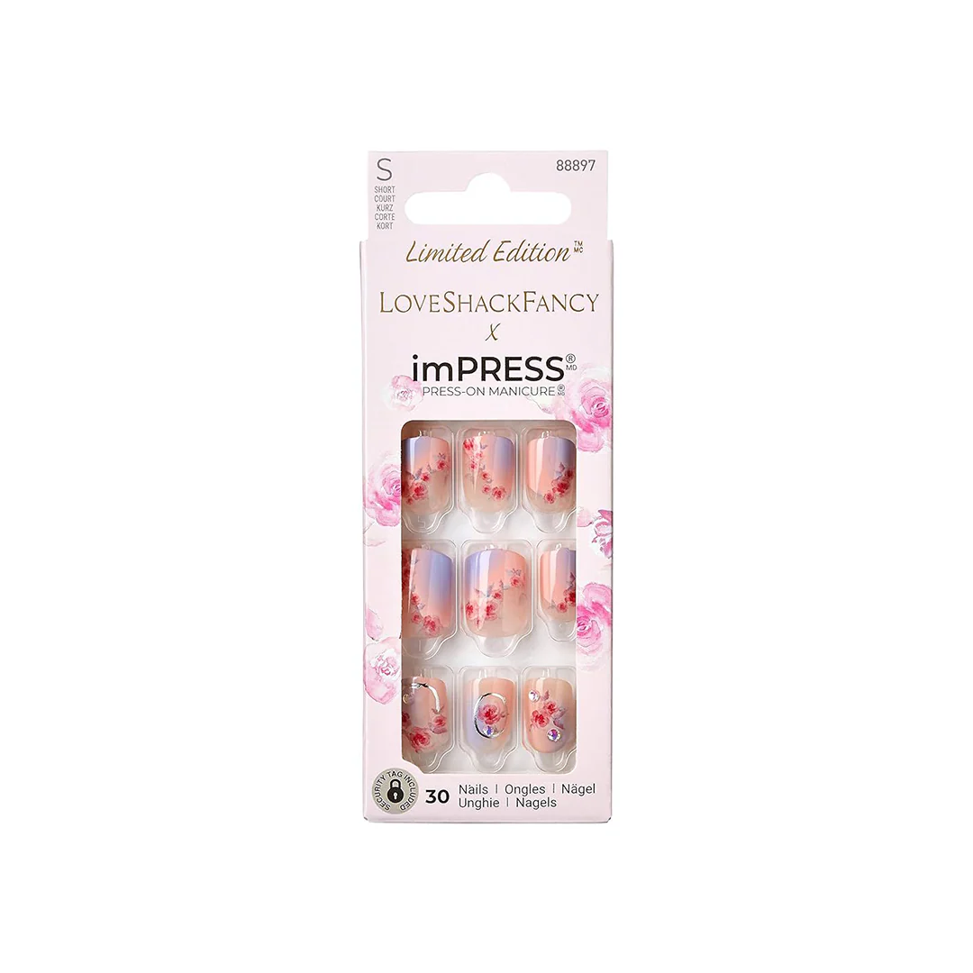 Kiss X Love Shack Fancy Impress 30 Short Nails Sunkissed Peach 88897 – Beauty Outlet
