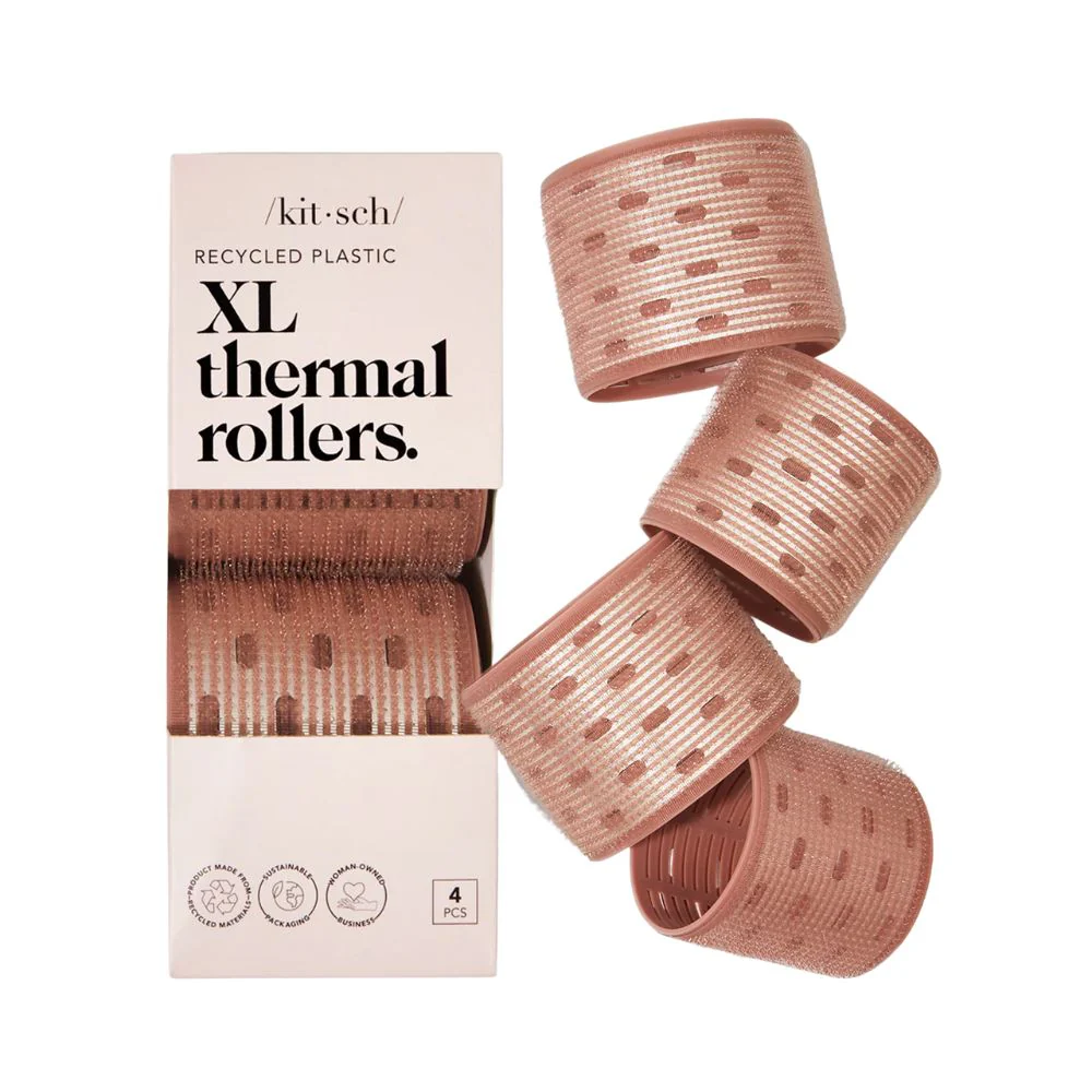 Kitsch XL Thermal Rollers 4 Pack Terracotta