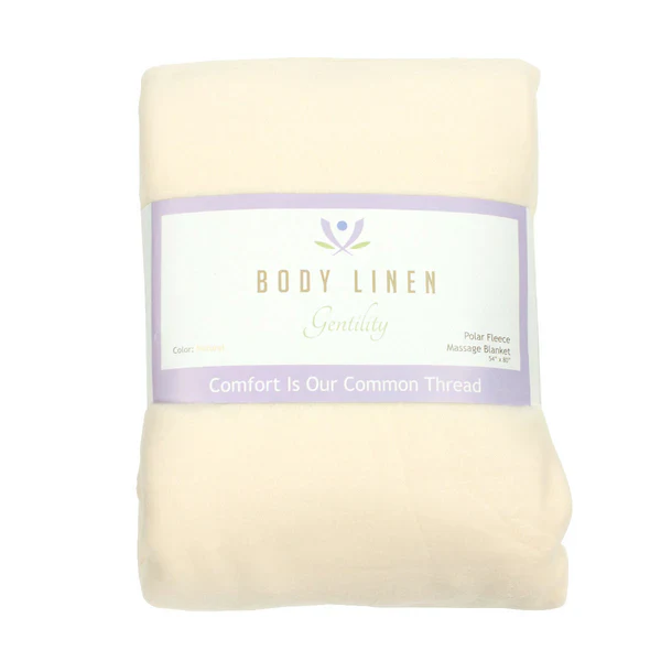 Washable Fleece Massage Table Blanket, Natural, 54"W x 80"L