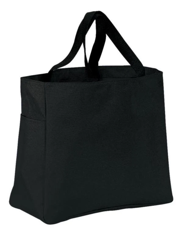 Tote Bag w/Side Pocket, Black