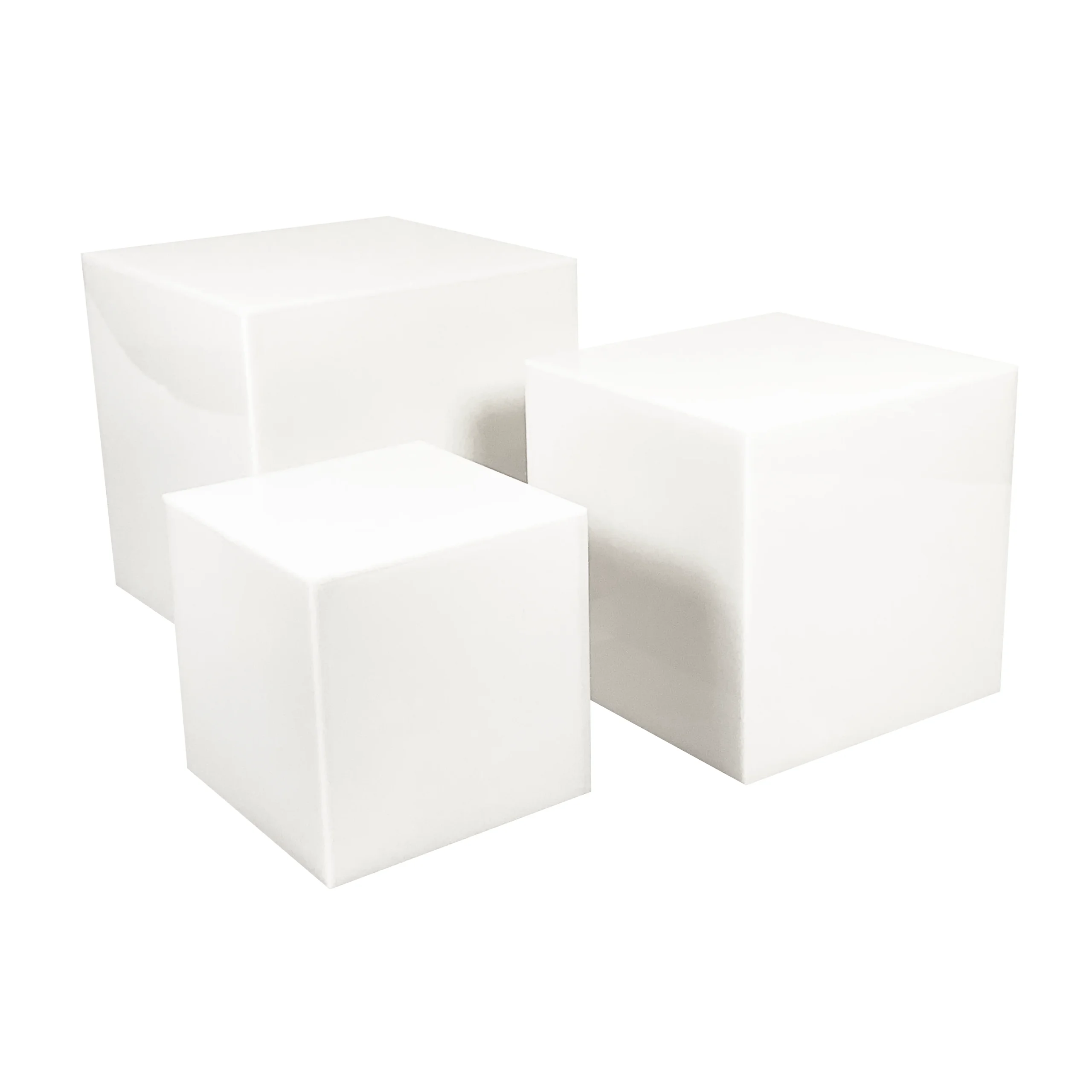 Acrylic Cube Riser Set, White, 3 pc
