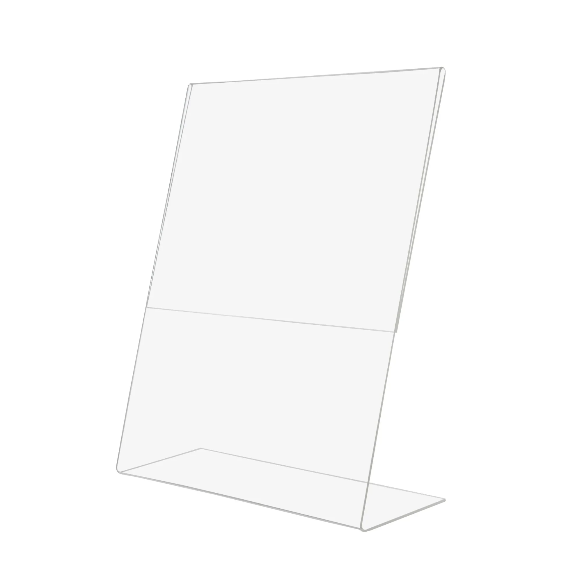 Slant Back Acrylic Sign Holder 8.5"x11", Portrait, 1 ct