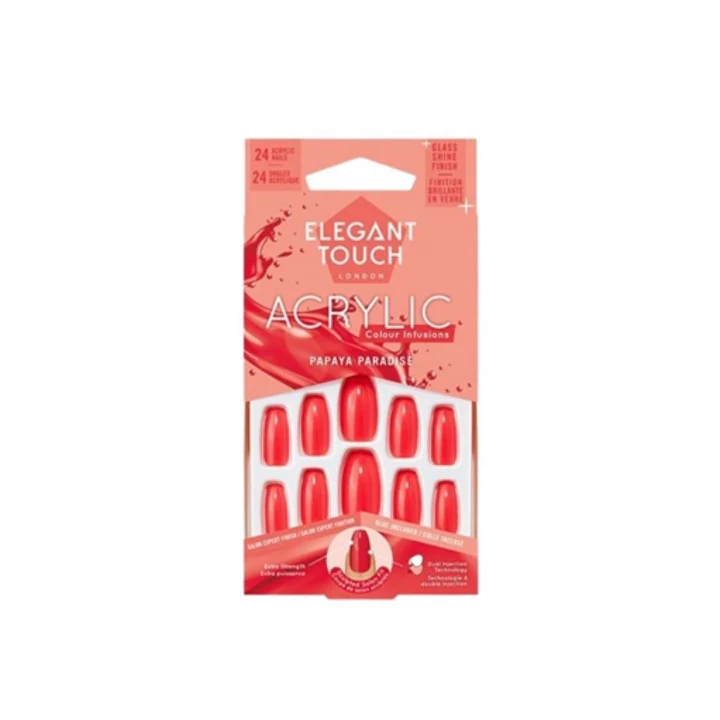 Elegant Touch Acrylic False Nails Papaya Paradise – Beauty Outlet