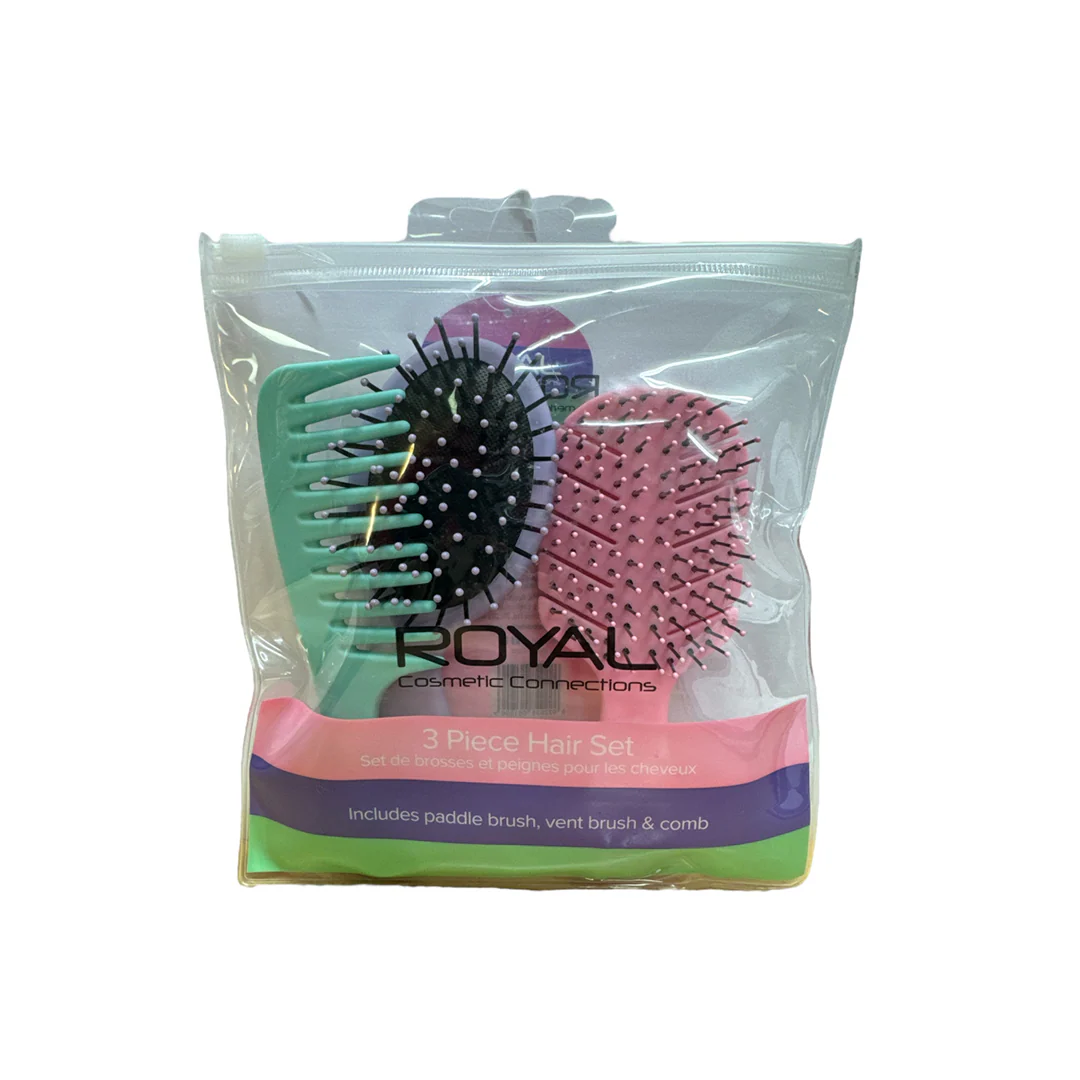 Royal Cosmetics 3PC Hair Brush Set OACC238 – Beauty Outlet
