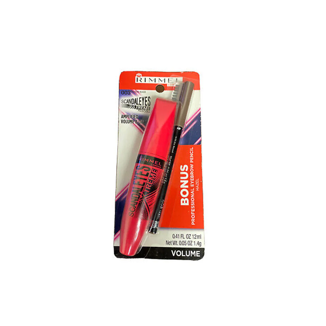 Rimmel Scandaleyes Xtreme Mascara 003 & Brow Pencil Hazel – Beauty Outlet