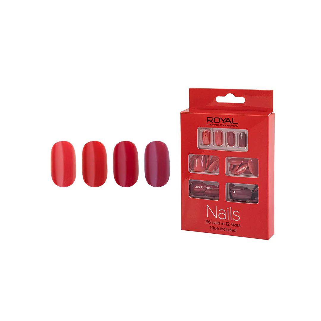 Royal Cosmetics 96 Nails + Glue Red NNAI447 – Beauty Outlet