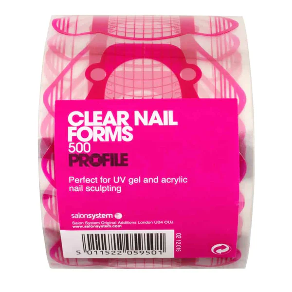 Salon System Profile Clear Nail Forms 500 – Beauty Outlet