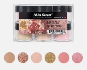 Rose Gold6pcs Acrylic Powder 1/4 oz