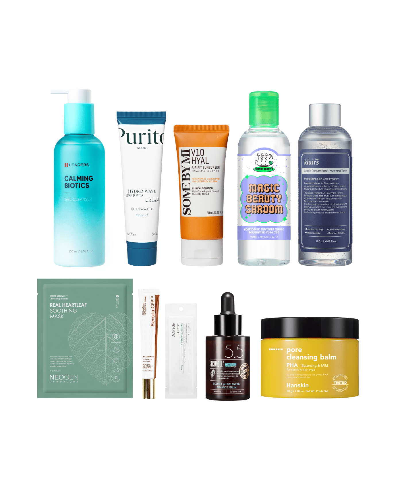10-Step Korean Skincare Routine Set (Combination Skin Type)