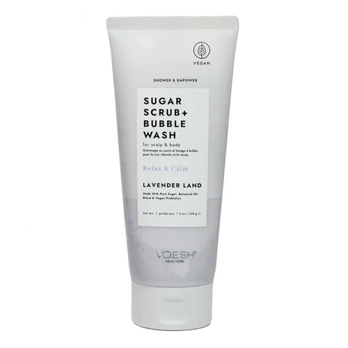 Voesh Sugar Scrub and Bubble Wash Lavender Land 219 ml / 7.4 fl oz