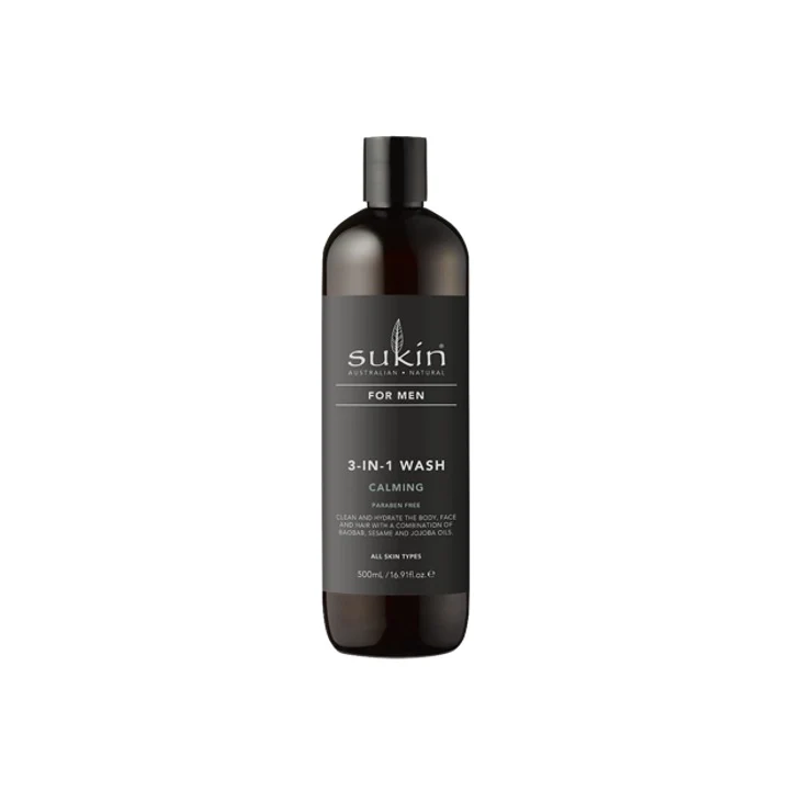 Sukin Men 3 in 1 Wash Calming 500ml – Beauty Outlet