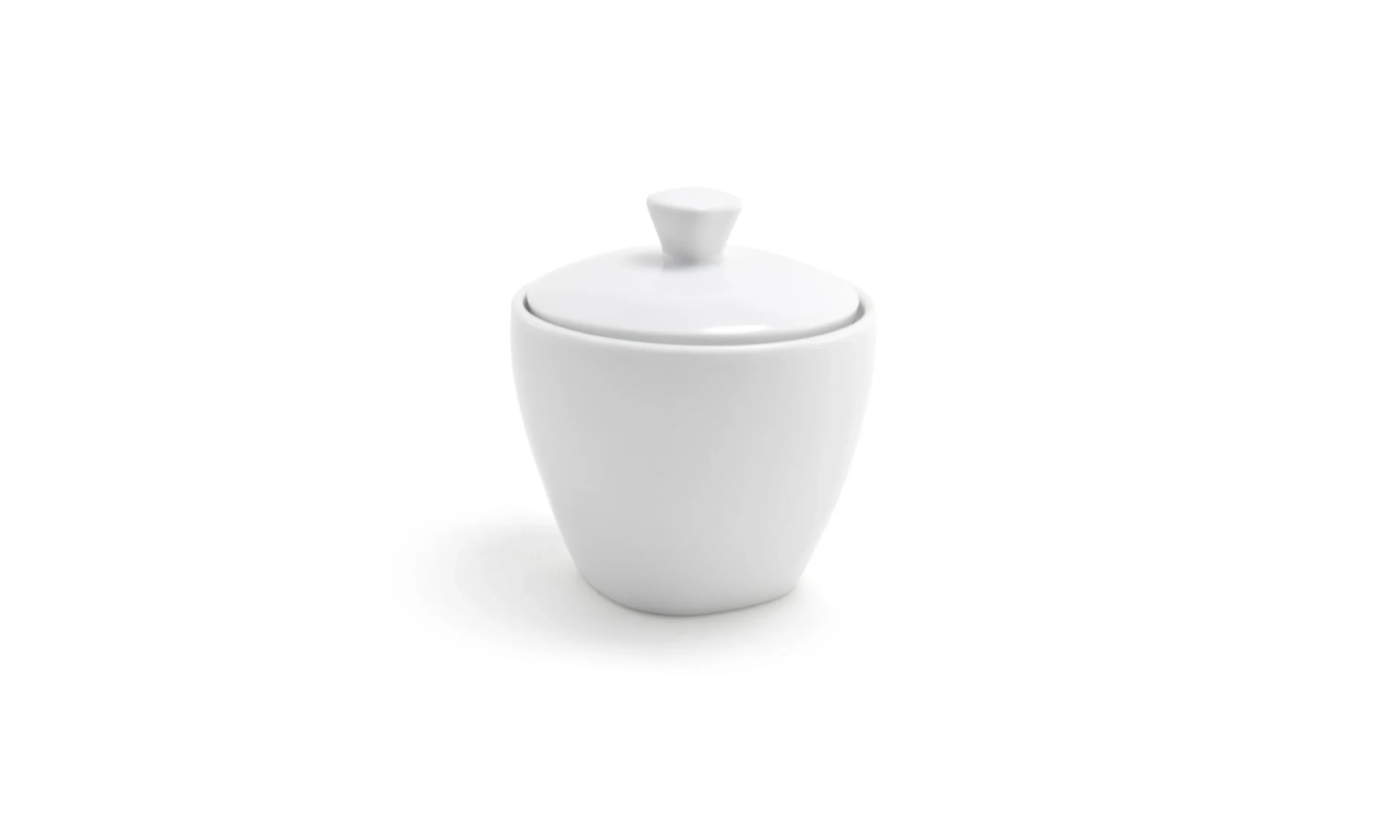 FOH Porcelain Mod White 8 oz. Sugar Pot,12 ct.