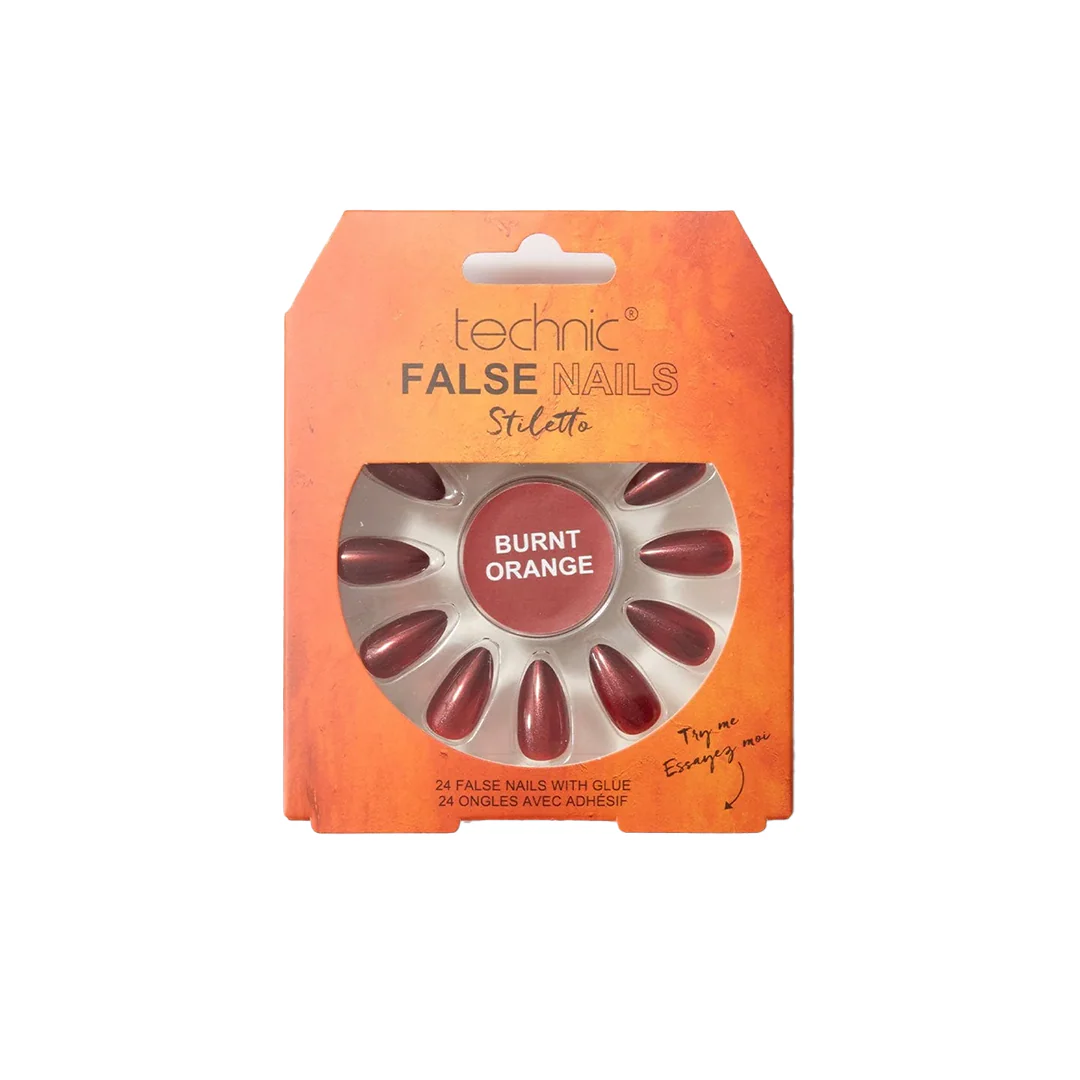 Technic Stiletto False Nails Burnt Orange – Beauty Outlet