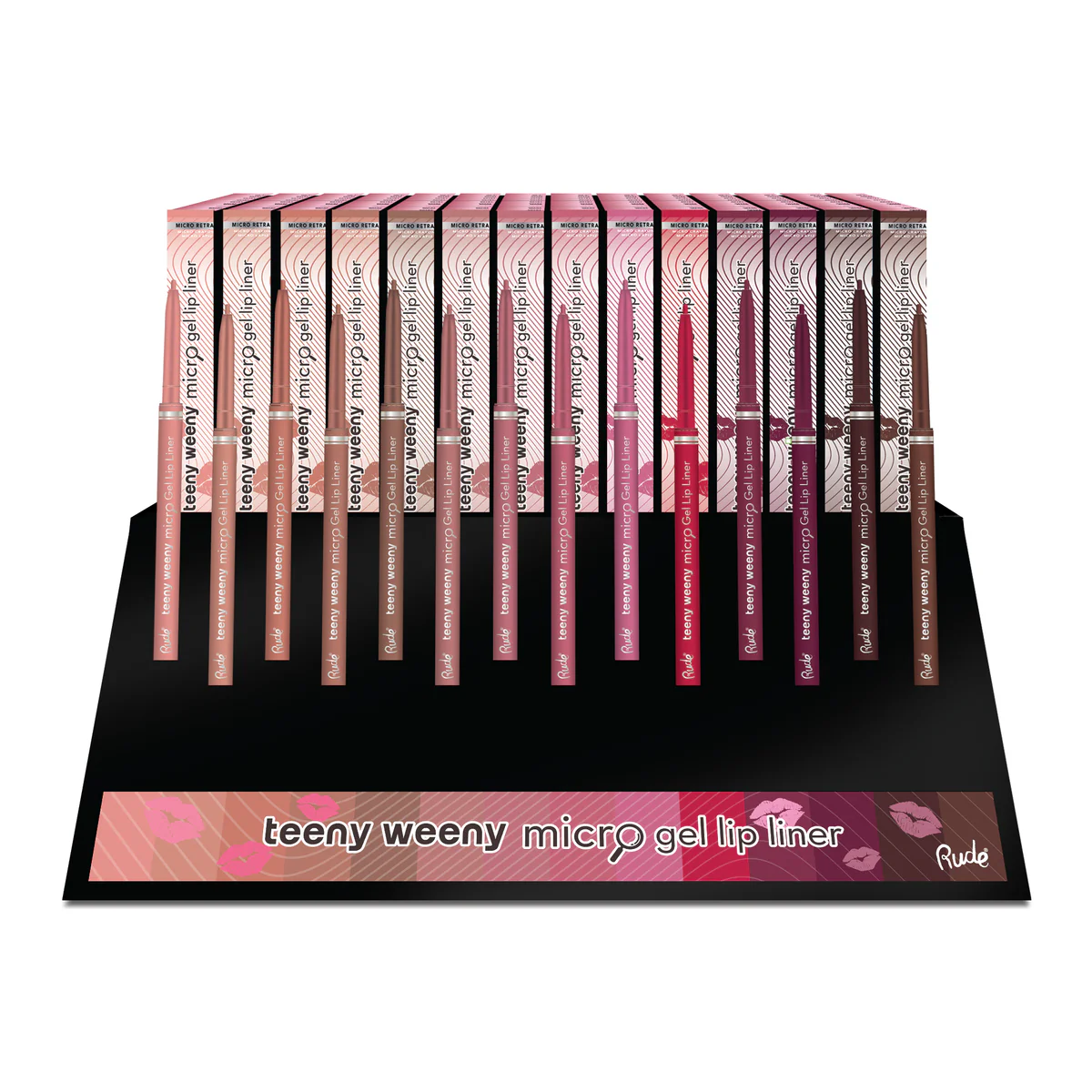 RUDE Teeny Weeny Micro Gel Lip Liner Display Set 112 pcs