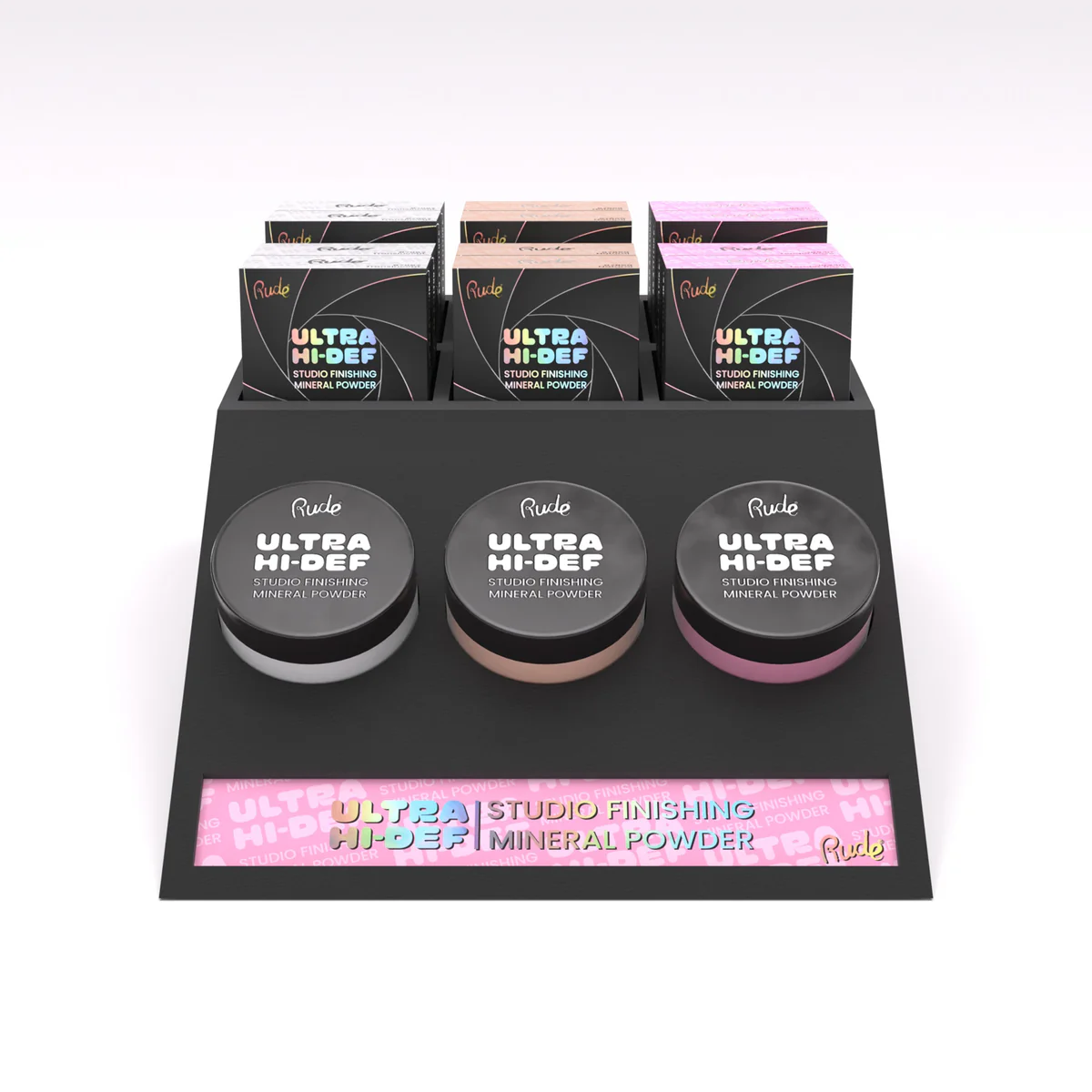 RUDE UHD Mineral Powder Display Set