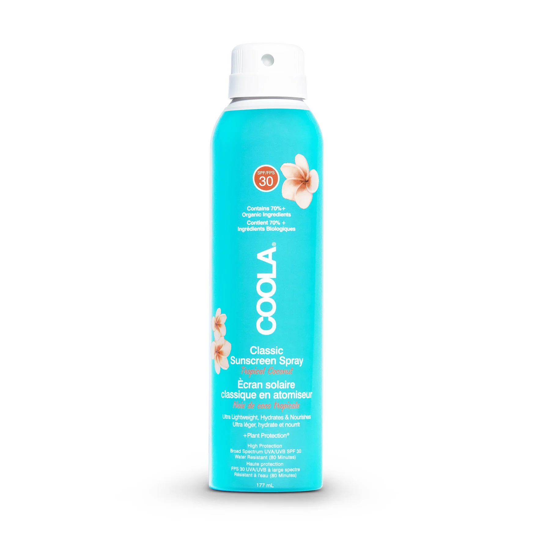 CoolaClassic Body Organic Sunscreen Spray SPF 30 Tropical Coconut177ML