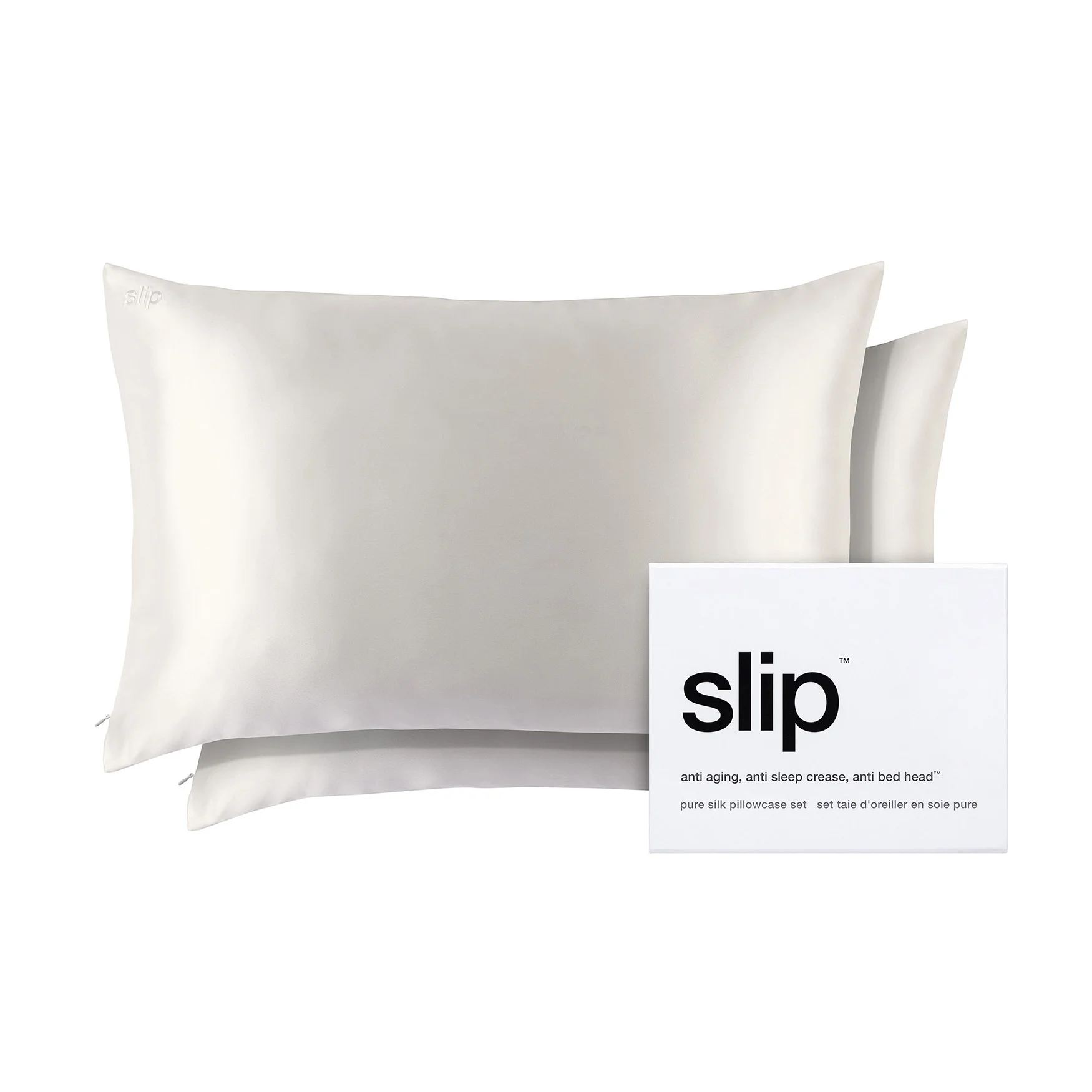 SlipPure Silk Queen Pillowcase Duo – White