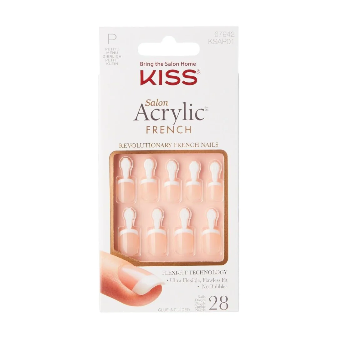 Kiss Salon Acrylic French Petite Length 67942 – Beauty Outlet