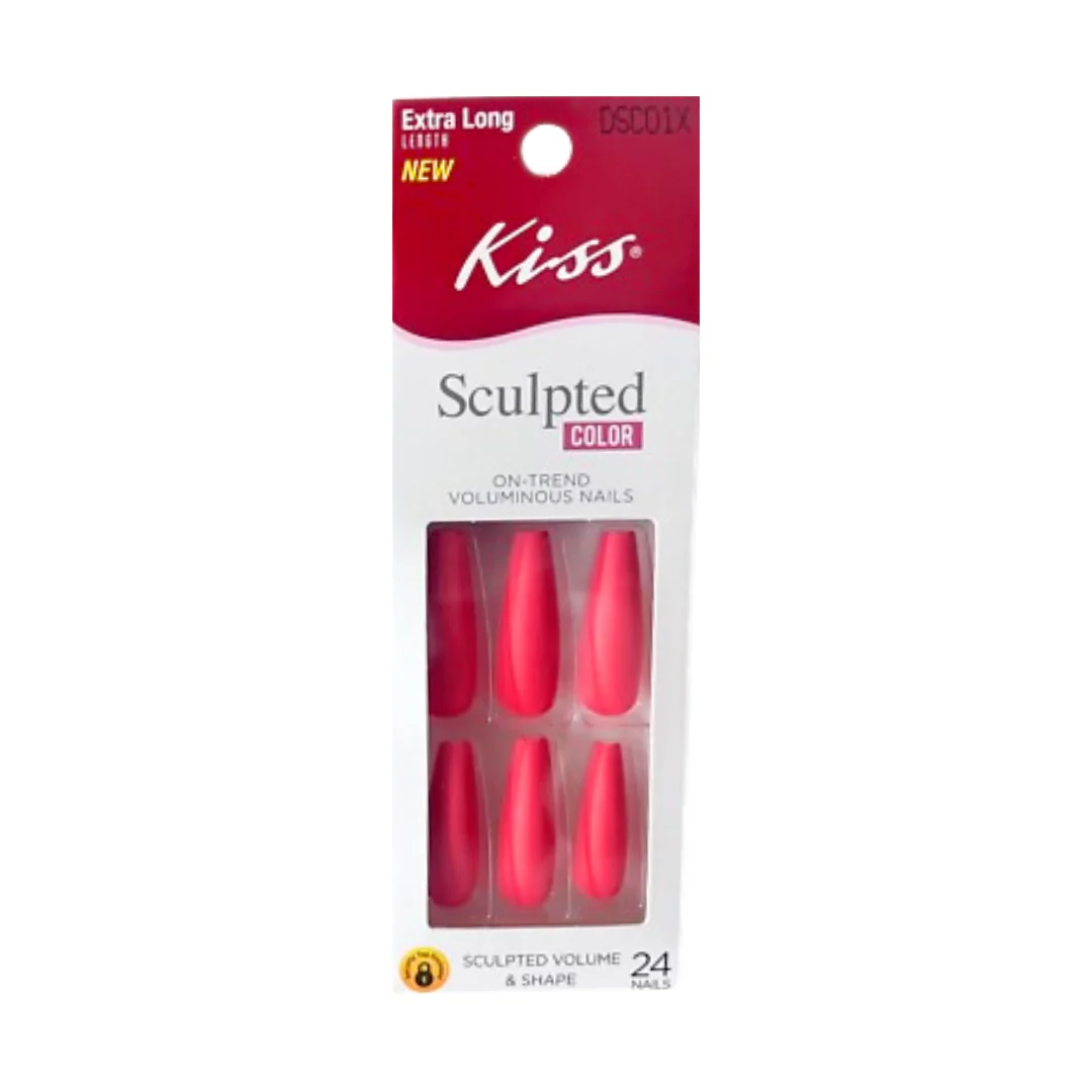 Kiss Nails Sculpted Color 24 Extra Long Nails Way Back Home – Beauty Outlet