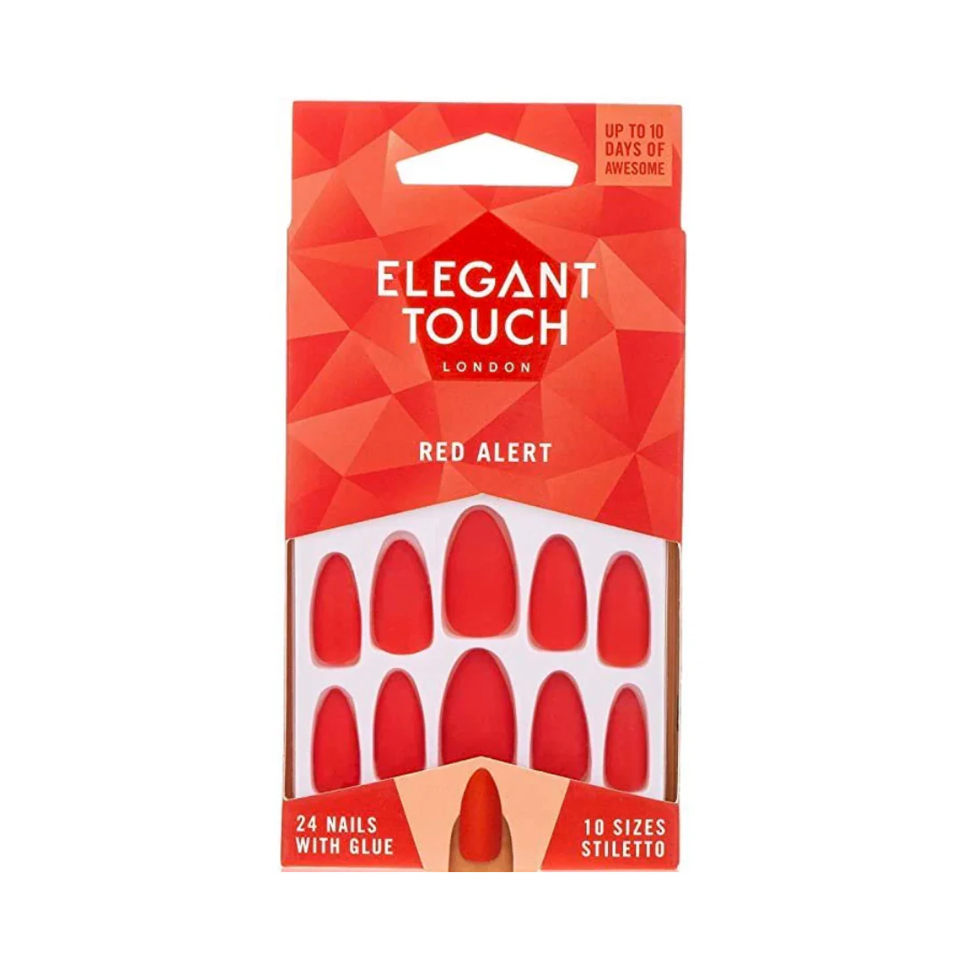 Elegant Touch False Nails Red Alert – Beauty Outlet