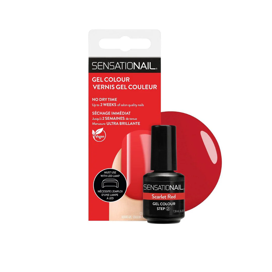 Sensationail Gel Colour Polish Scarlet Red – Beauty Outlet