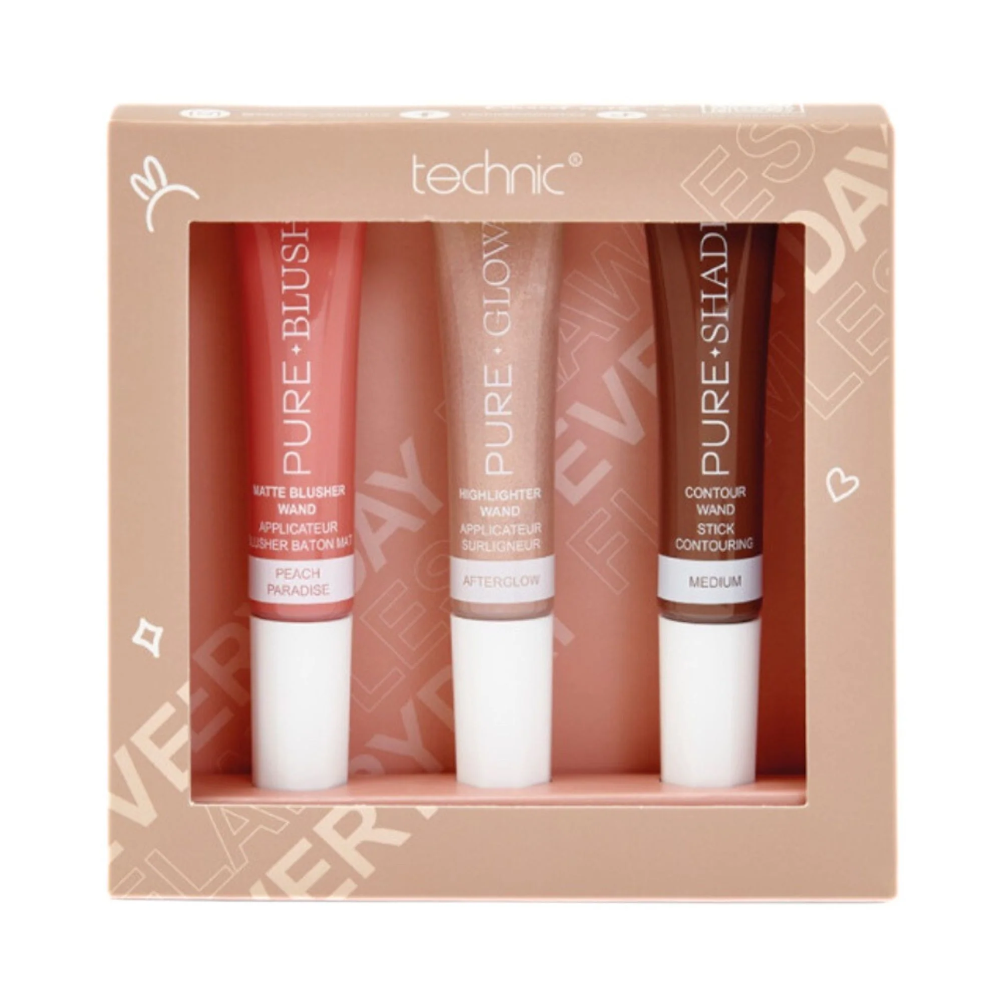 Technic Pure Glow Trio Liquid Blush, Highlighter & Bronzer – Beauty Outlet