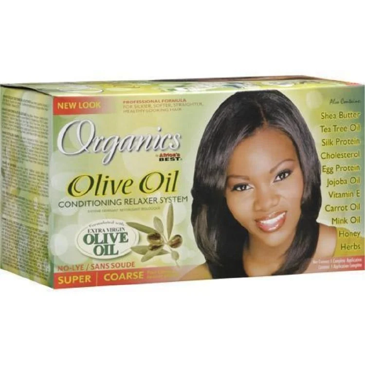 Africa's Best Organics Olive Oil Relaxer System - 2 App Kit - Super
