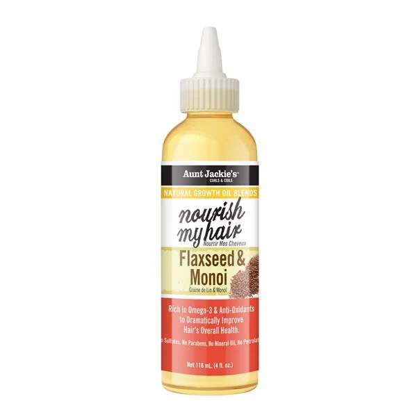 Aunt Jackie's Nourish My Hair Flaxseed & Monoi Natural Growth Oil 4oz