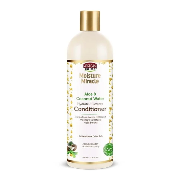 African Pride Moisture Miracle Aloe & Coconut Water Conditioner 12oz