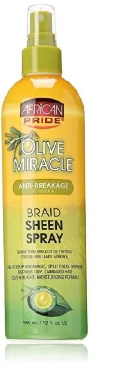 African Pride Olive Miracle Braid Sheen Spray 12oz