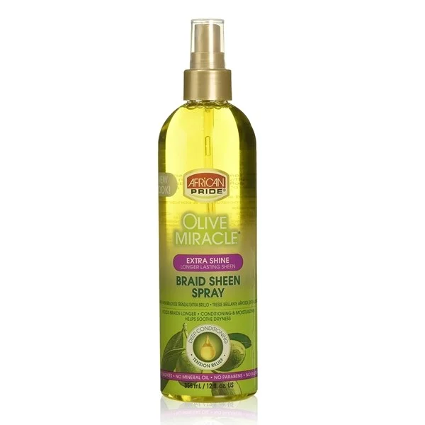 African Pride Braid Sheen Spray. Extra Shine 12oz