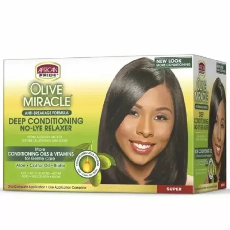 African Pride Olive Miracle Anti-Breakage No-Lye Relax - Super