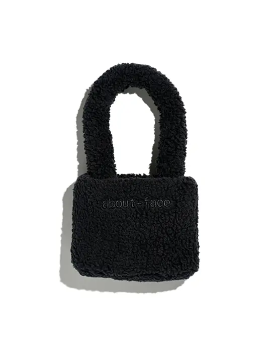 MINI FLUFFY BAG: BLACK
