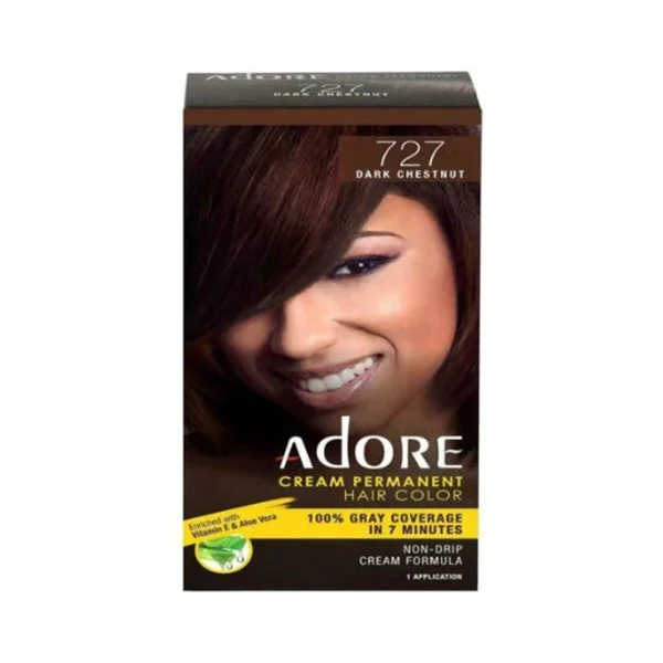 Adore Cream Permanent Hair Color #727 - Dark Chestnut