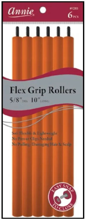 Annie Flex Grip Rollers - 10" - 6 ct- #1283 - Orange