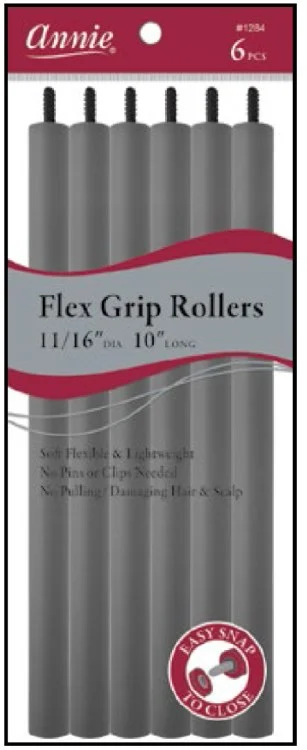 Annie Flex Grip Rollers - 10" - 6 ct- #1284 - Gray