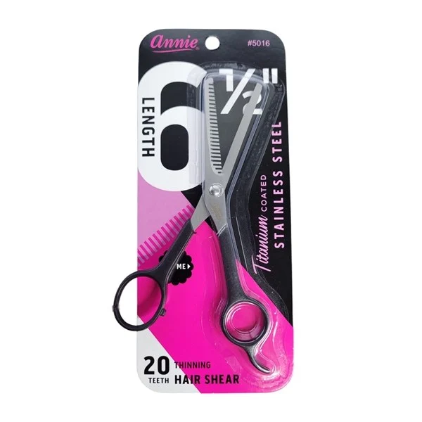 Annie 6.5" Thinning Shears 20 Teeth #5016 - Black