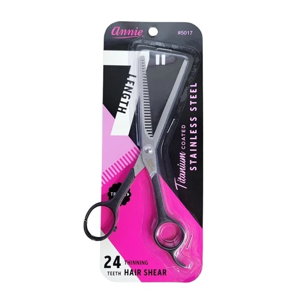 Annie 7" Thinning Shears 24 Teeth #5017 - Black