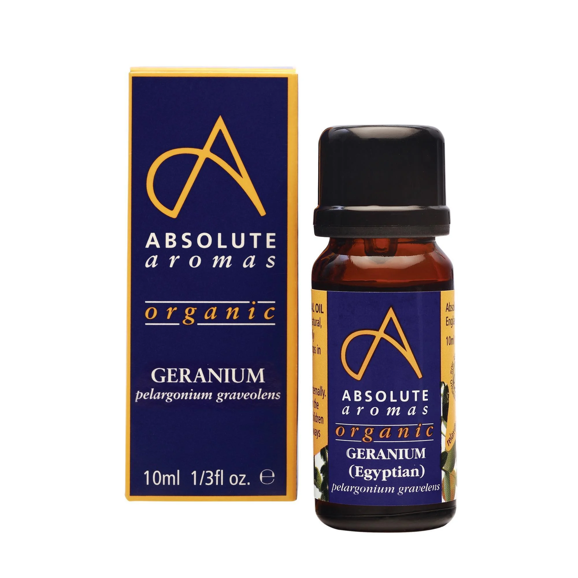 Absolute Aromas Organic Geranium Egyptian Essential Oil, 10mL