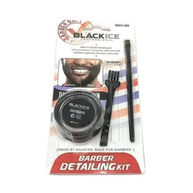 Black Ice Professional Barber Detailing Kit - #BDE01BLA - Black