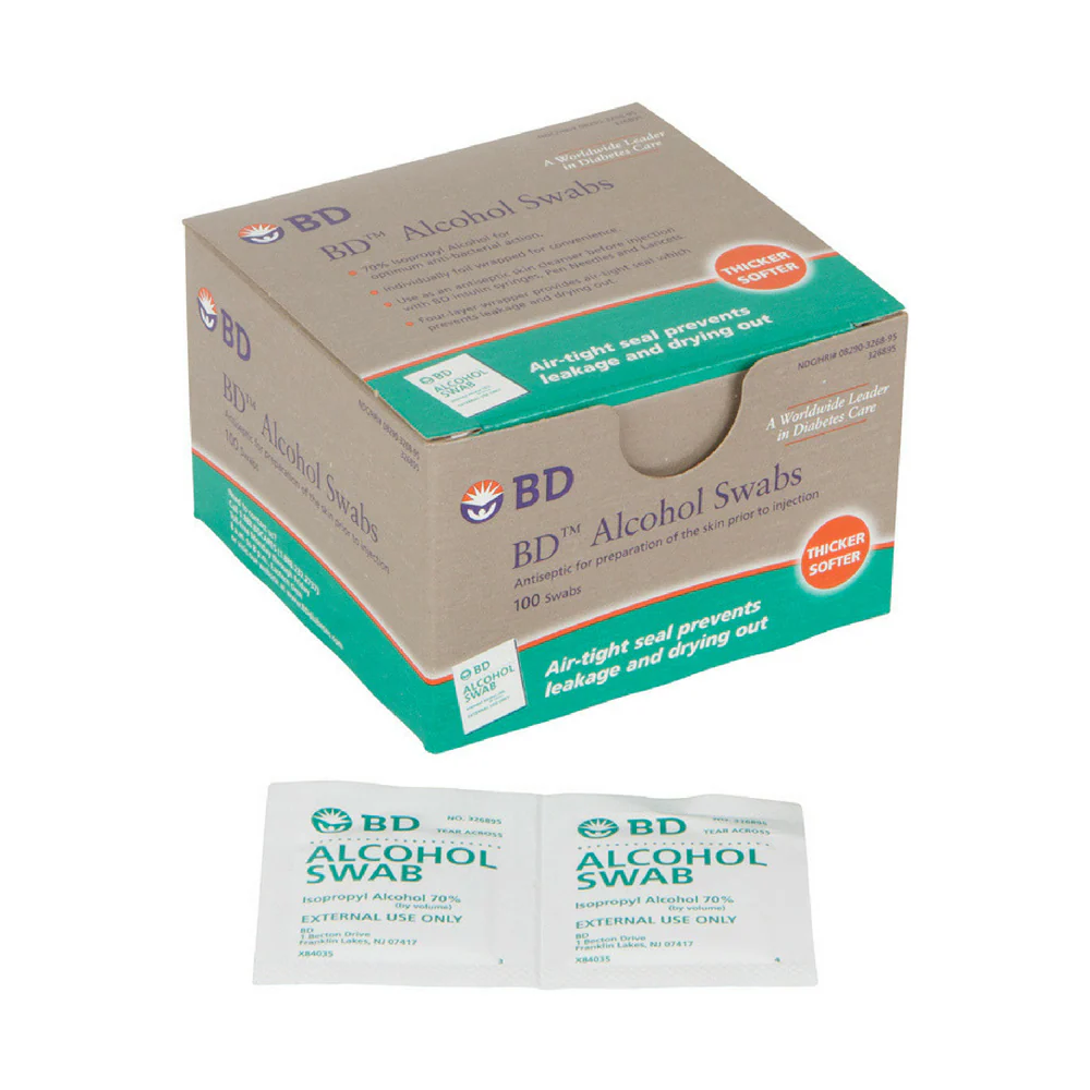 BD Alcohol Swabs 100ct