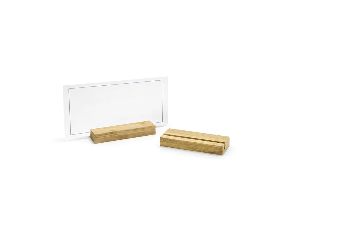 FOH Bamboo Sign Holder, 3.75" x 1.5", 12 ct