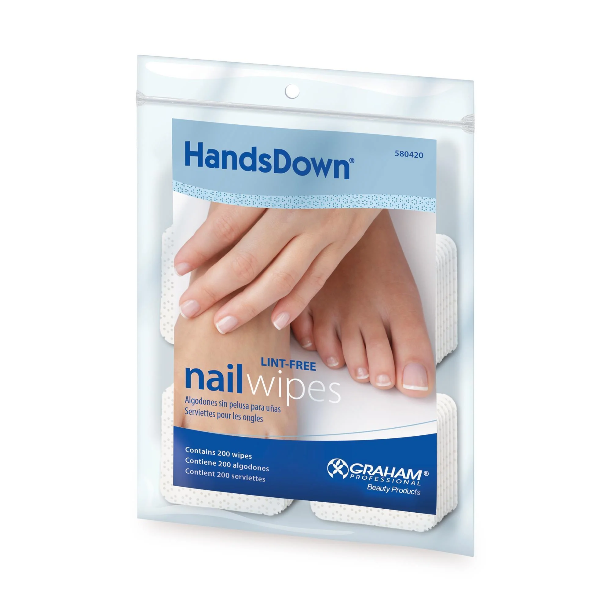 HandsDown Lint Free Nail Wipes, 200 ct
