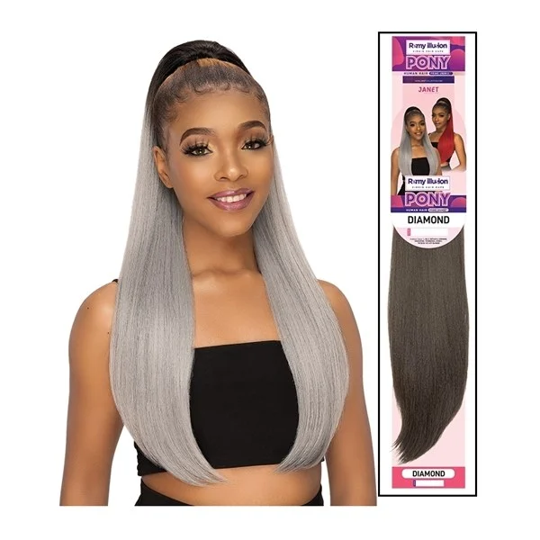 Remy Illusion Drawstring Ponytail - Diamond - 26 Inch - # OET4/613