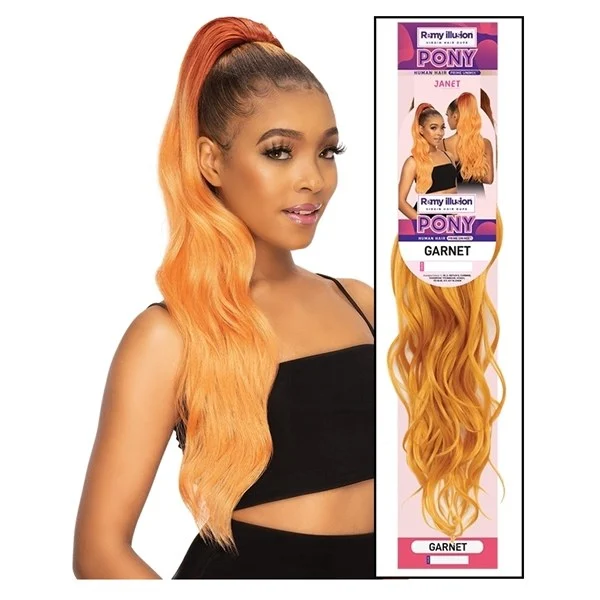 Remy Illusion Drawstring Ponytail - Garnet - 24 Inch - # PFS1B/30